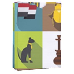 Egypt Travel Items Icons Set Flat Style Playing Cards Single Design (rectangle) With Custom Box by Bedest
