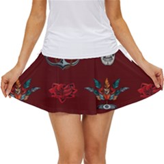 Tattoo Old School Background Pattern Women s Skort by Bedest