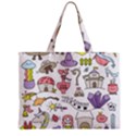 Fantasy Things Doodle Style Vector Illustration Zipper Mini Tote Bag View2