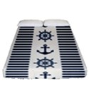 Nautical Seamless Pattern Vector Illustration Fitted Sheet (Queen Size) View1