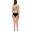 Camels Cactus Desert Pattern Low Cut Ruffle Edge Bikini Top View4