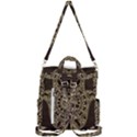 Hamsa Hand Drawn Symbol With Flower Decorative Pattern Crossbody Backpack View3
