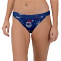 Santa Clauses Wallpaper Band Bikini Bottoms View1
