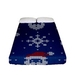 Santa Clauses Wallpaper Fitted Sheet (full/ Double Size) by artworkshop