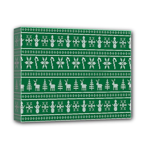 Wallpaper Ugly Sweater Backgrounds Christmas Deluxe Canvas 14  X 11  (stretched) by artworkshop
