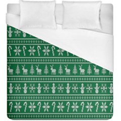 Wallpaper Ugly Sweater Backgrounds Christmas Duvet Cover (king Size) by artworkshop