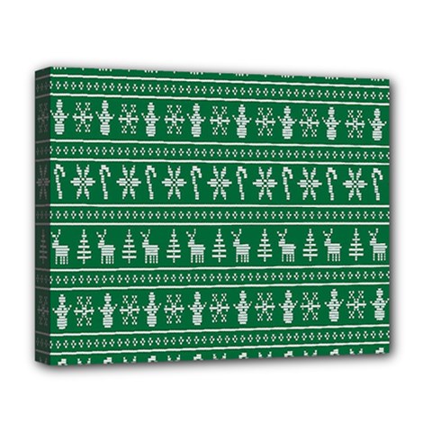 Wallpaper Ugly Sweater Backgrounds Christmas Deluxe Canvas 20  X 16  (stretched) by artworkshop