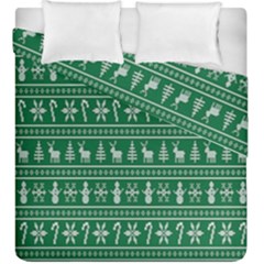 Wallpaper Ugly Sweater Backgrounds Christmas Duvet Cover Double Side (king Size) by artworkshop