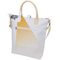 Blue Ufo Illustration Unidentified Flying Object Cartoon Buckle Top Tote Bag View2