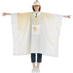 Blue Ufo Illustration Unidentified Flying Object Cartoon Women s Hooded Rain Ponchos by Sarkoni