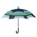 Illustration Ufo Alien  Unidentified Flying Object Hook Handle Umbrellas (Medium) View3