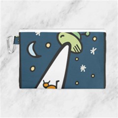 Ufo Alien Unidentified Flying Object Canvas Cosmetic Bag (large) by Sarkoni