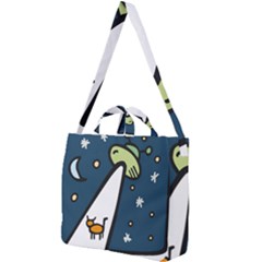 Ufo Alien Unidentified Flying Object Square Shoulder Tote Bag by Sarkoni