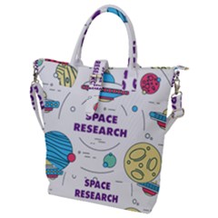 Unidentified Flying Object Ufo Space Outer Buckle Top Tote Bag by Sarkoni