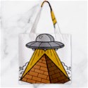 Unidentified Flying Object Ufo Under The Pyramid Zipper Grocery Tote Bag View1
