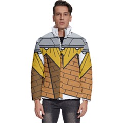 Unidentified Flying Object Ufo Under The Pyramid Men s Puffer Bubble Jacket Coat by Sarkoni