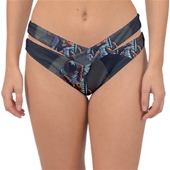 Illustration Drunk Astronaut Double Strap Halter Bikini Bottoms by Bedest