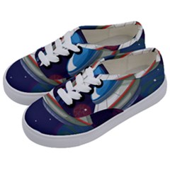 Ufo Alien Spaceship Galaxy Kids  Classic Low Top Sneakers by Bedest