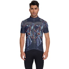 Illustration Drunk Astronaut Men s Short Sleeve Cycling Jersey by Bedest