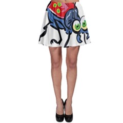 Bug Black Insect Animal Skater Skirt by Sarkoni