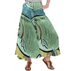 Fish Hook Worm Bait Water Hobby Women s Satin Palazzo Pants by Sarkoni