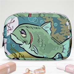 Fish Hook Worm Bait Water Hobby Make Up Pouch (small) by Sarkoni