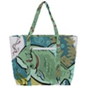 Fish Hook Worm Bait Water Hobby Zip Up Canvas Bag View3