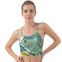 Fish Hook Worm Bait Water Hobby Mini Tank Bikini Top by Sarkoni