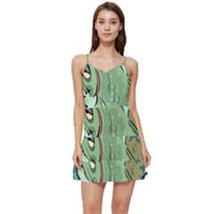 Fish Hook Worm Bait Water Hobby Short Frill Dress by Sarkoni