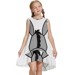 Donkey Ass Funny Nice Cute Floppy Kids  Frill Swing Dress by Sarkoni