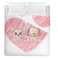 Paw Dog Pet Puppy Canine Cute Duvet Cover Double Side (queen Size) by Sarkoni