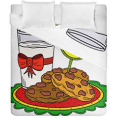 Milk Cookies Christmas Holidays Duvet Cover Double Side (california King Size) by Sarkoni