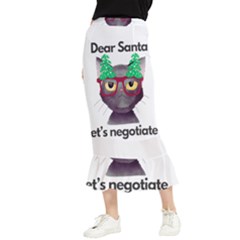 Cute Cat Glasses Christmas Tree Maxi Fishtail Chiffon Skirt by Sarkoni