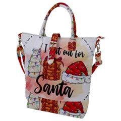 Santa Cookies Christmas Buckle Top Tote Bag by Sarkoni