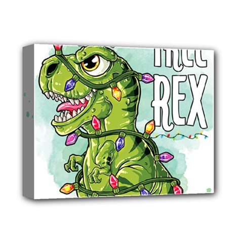 Dinosaur T-rex Dino Tyrannasaurus Deluxe Canvas 14  X 11  (stretched) by Sarkoni