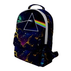 Trippy Kit Rick And Morty Galaxy Pink Floyd Flap Pocket Backpack (large) by Bedest