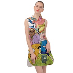 Adventure Time Finn  Jake Sleeveless Shirt Dress by Bedest