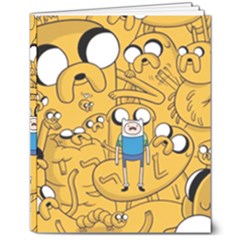 Adventure Time Finn Jake Cartoon 8  X 10  Hardcover Notebook by Bedest