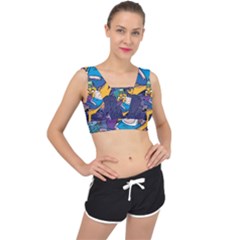 Adventure Time Finn  Jake Marceline V-back Sports Bra by Bedest