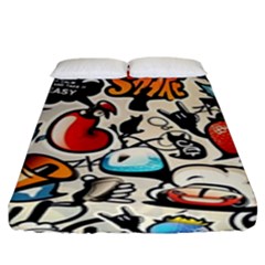 Art Book Gang Crazy Graffiti Supreme Work Fitted Sheet (king Size) by Bedest
