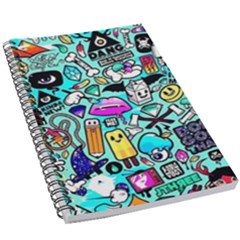 Graffiti Pop Art Crazy Retro 5 5  X 8 5  Notebook by Bedest