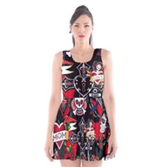 Graffiti Tatoo Skate Art Boom Scoop Neck Skater Dress by Bedest