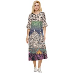 Gunter God Adventure Aventura Time Double Cuff Midi Dress by Bedest