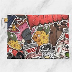Stickerbomb Crazy Graffiti Graphite Monster Canvas Cosmetic Bag (xxl) by Bedest