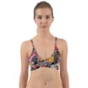 Stickerbomb Crazy Graffiti Graphite Monster Wrap Around Bikini Top View1