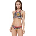 Stickerbomb Crazy Graffiti Graphite Monster Banded Triangle Bikini Set View1