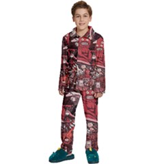 Adventure Time Cartoon Kids  Long Sleeve Velvet Pajamas Set by Bedest