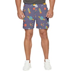 Space Seamless Patterns Men s Runner Shorts by Hannah976