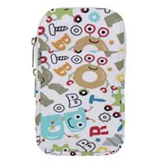 Seamless Pattern Vector With Funny Robots Cartoon Waist Pouch (large) by Hannah976