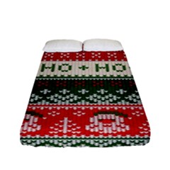 Ugly Sweater Merry Christmas  Fitted Sheet (full/ Double Size) by artworkshop